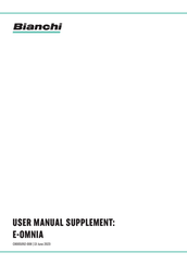 Bianchi e-Omnia X User's Manual Supplement