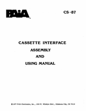 Paia CS-87 Assembly And Using Manual