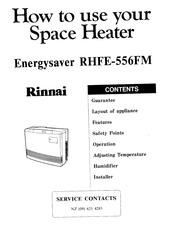 Rinnai Energysaver RHFE-556FM Manual