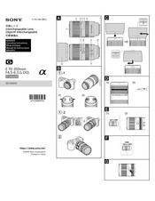 Sony E 70-350mm F4.5-6.3 G OSS Operating Instructions Manual