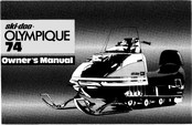 BOMBARDIER ski-doo OLYMPIQUE 400 1974 Owner's Manual