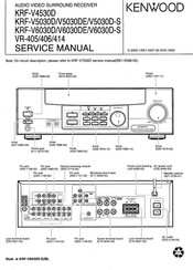 Kenwood KRF-V5030DE Service Manual