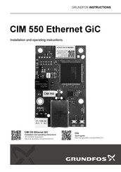 Grundfos CIM 550 Ethernet GiC Instructions Manual