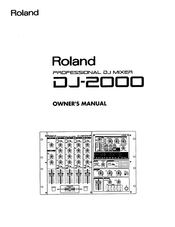 Roland DJ-2000 Owner's Manual