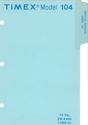 Timex 104 Quick Start Manual
