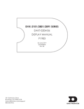 Daktronics DVX-2891 Series Manual