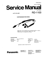 Panasonic RD-1103 Service Manual