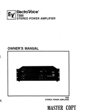 Electro-Voice 7300 Owner's Manual