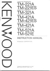 Kenwood TM-221ES Instruction Manual