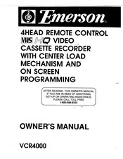 Emerson VCR4000 Owner's Manual
