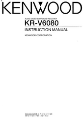 Kenwood KR-V6080 Instruction Manual