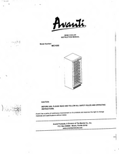 Avanti WC1000 Instruction Manual