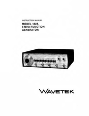 Wavetek 182A Instruction Manual
