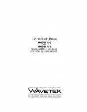 Wavetek 155 Instruction Manual