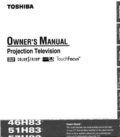 Toshiba TheaterWide 51H83 Owner's Manual