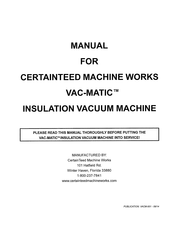 CertainTeed VAC-MATIC 48P-4-14 Manual