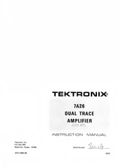 Tektronix 7A26 Instruction Manual