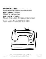 Sears Kenmore 385.15343 Owner's Manual