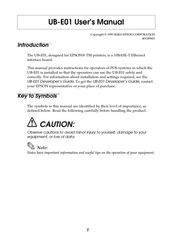 Epson UB-E01 User Manual