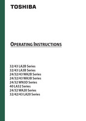 Toshiba 43 WA2B Series Operating Instructions Manual