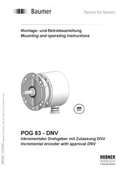 Baumer POG 83-DNV Mounting And Operating Instructions