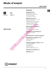 Indesit XWE 91482 Instructions For Use Manual