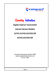 Compact Instruments Advent A2103 Operating Instructions Manual