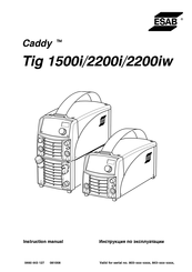 ESAB Caddy Tig 2200iw Instruction Manual