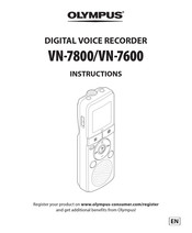 Olympus VN-7600 Instructions Manual