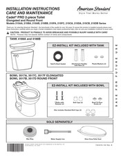 American Standard 215DB Series Installation Instructions Care And Maintenance
