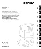 RECARO MONZA CFX User Manual