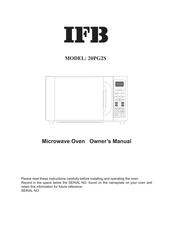 IFB 20PG2S Owner's Manual