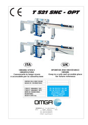 OMGA T 521 SNC Operation And Maintenance Manual
