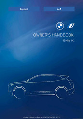 BMW iX 2024 Owner's Handbook Manual