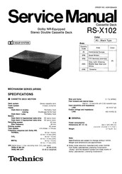Technics RS-X102 Service Manual