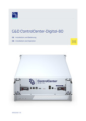 G&D ControlCenter-Digital-80 Additional Instructions For Installation And Operation