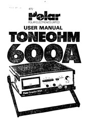 Polar Electro TONEOHM 600A User Manual