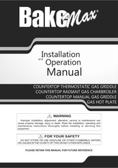 Bake Max BACGG18-2 Installation & Operation Manual