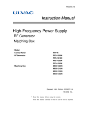 Ulvac MBX-1350N Instruction Manual