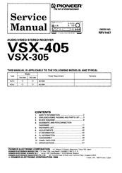 Pioneer VSX-305 Service Manual