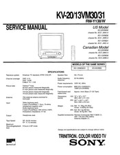 Sony Trinitron KV-13VM31 Service Manual