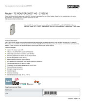 Phoenix Contact TC ROUTER 2002T-4G Manual