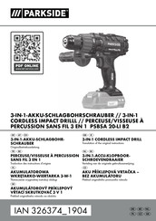 Parkside PSBSA 20-LI B2 Original Instructions Manual