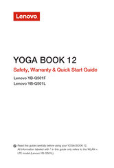 Lenovo YOGA BOOK 12 Safety, Warranty & Quick Start Manual