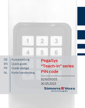 SimonsVoss PEGASYS Teach-in Series Quick Manual