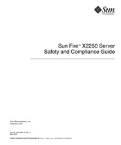 Sun Microsystems Sun Fire X2250 Safety And Compliance Manual