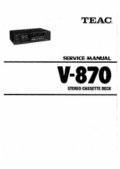 Teac V-870 Service Manual