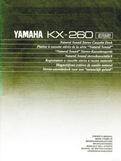 Yamaha KX-260 RS Owner's Manual