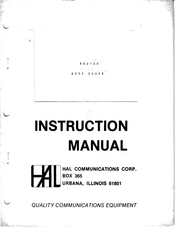 Hal Communications RS2100 Instruction Manual