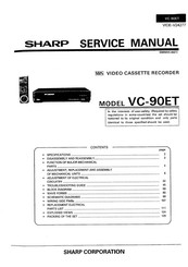Sharp VC-90ET Service Manual